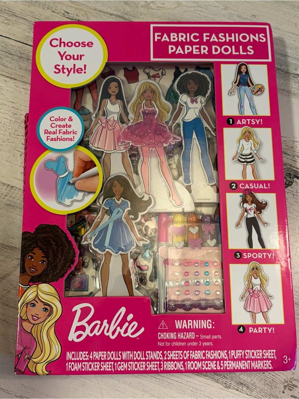 Barbie Fabric Fashions Paper Dolls NEW